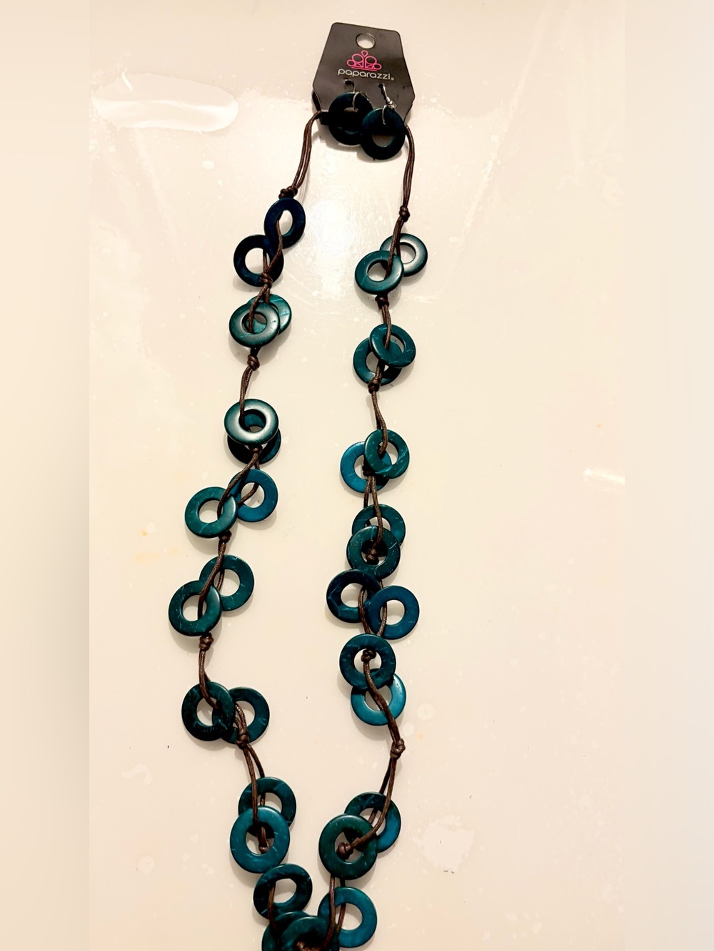 paparazzi Teal Circle Link Necklace